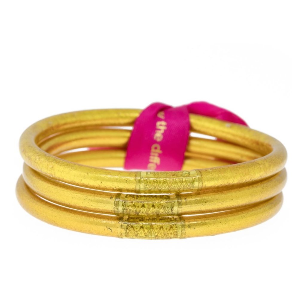 *SOLD eBay - BUDHAGIRL - GOLD ALL WEATHER BANGLES® (AWB®) - SERENITY PRAYER